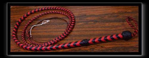 6ft Red and Black Bullwhip