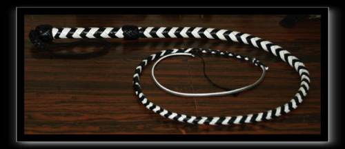 5ft Black and White Bullwhip
The Simplicity of Contrast