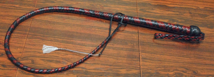 4ft snake-whip red and black